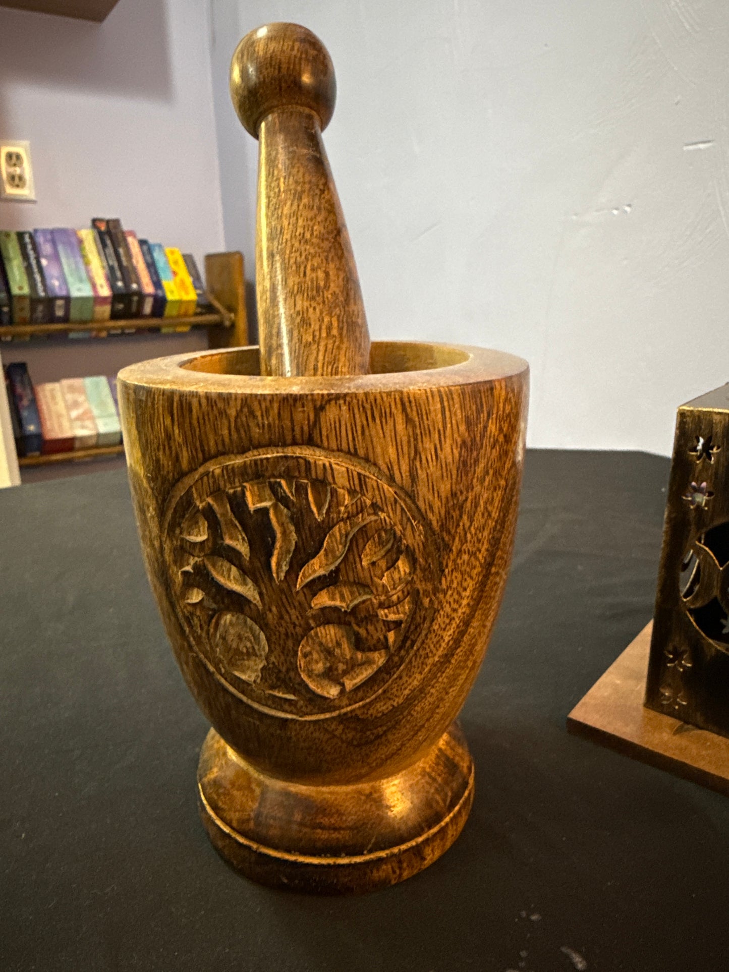 Wood Pestle and Mortar