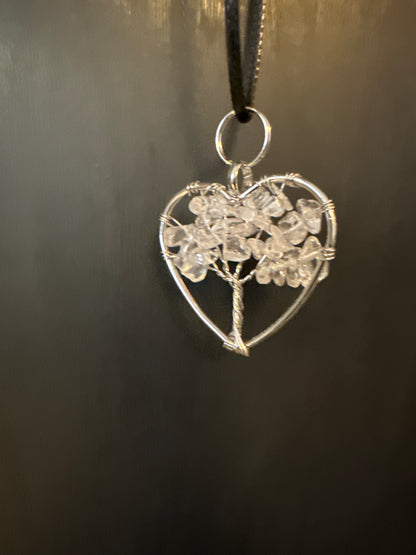 Small Tree of Life Heart Necklace
