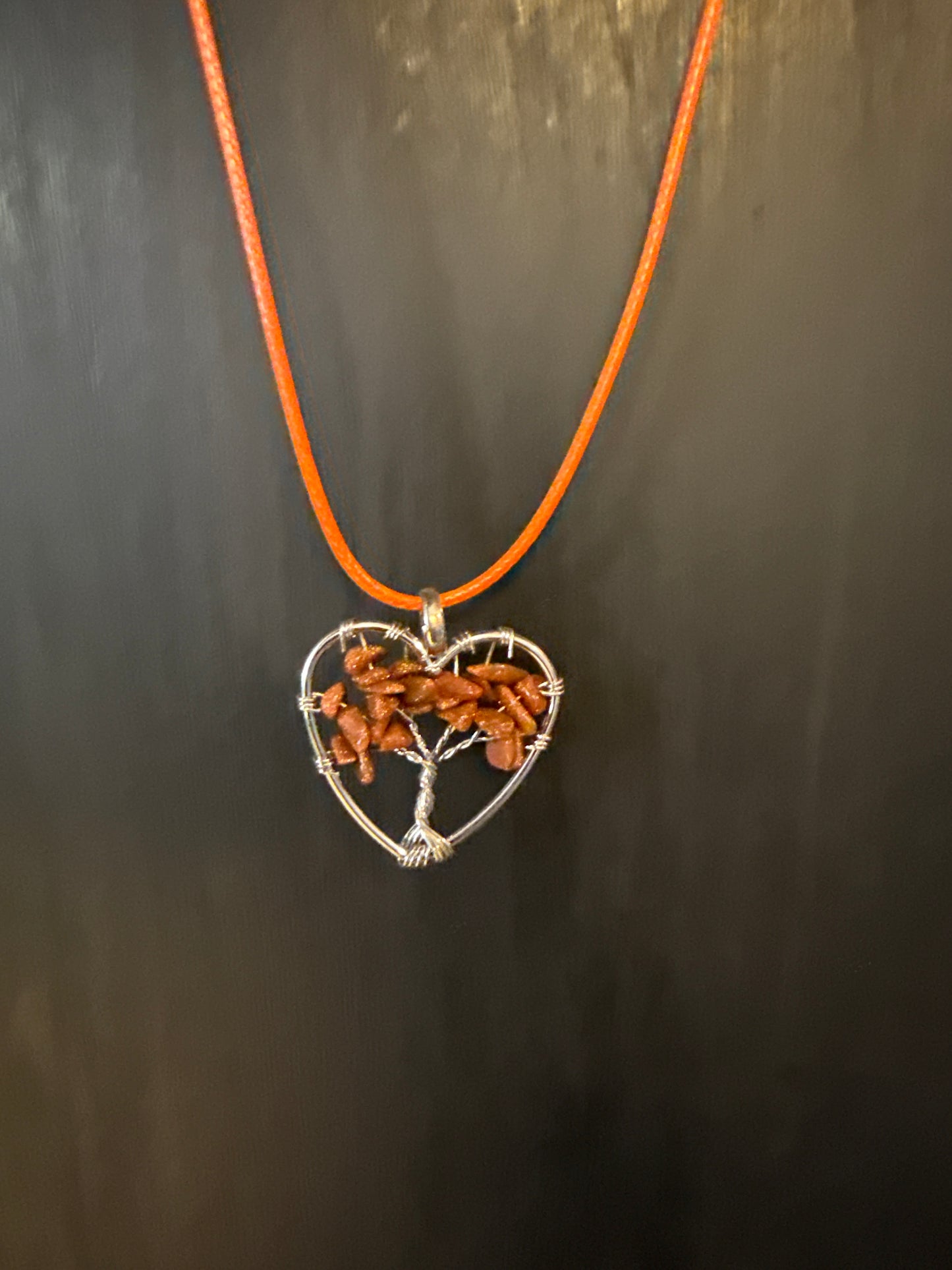 Small Tree of Life Heart Necklace