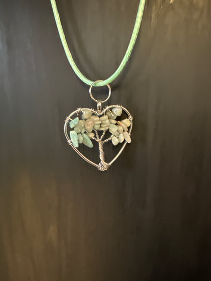 Small Tree of Life Heart Necklace