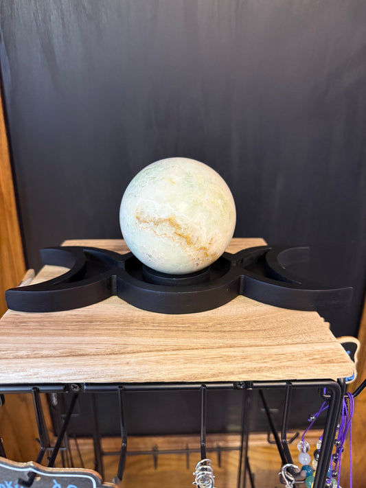 Sphere Holder Black Wood