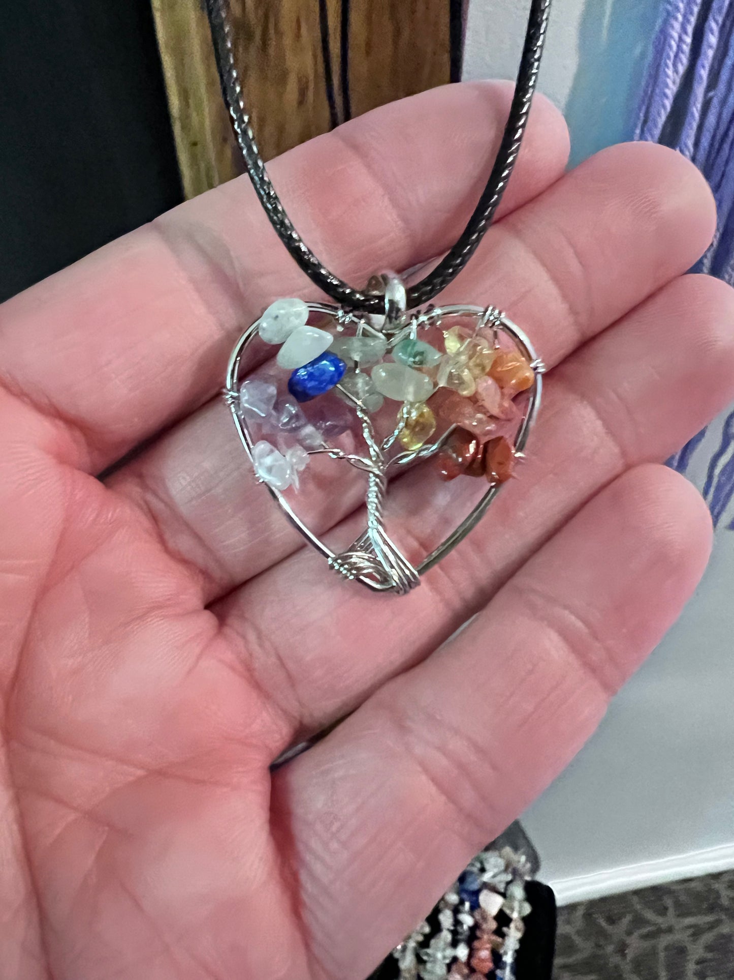 Small Tree of Life Heart Necklace