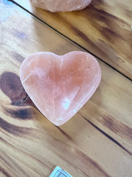Peach Selenite Bowl